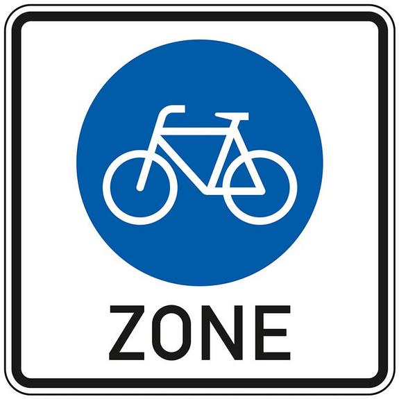 Verkehrsschild Fahrradzone
