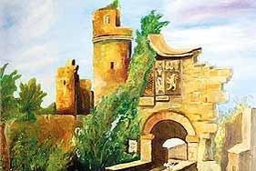 Altes Gemälde der Kirkeler Burg