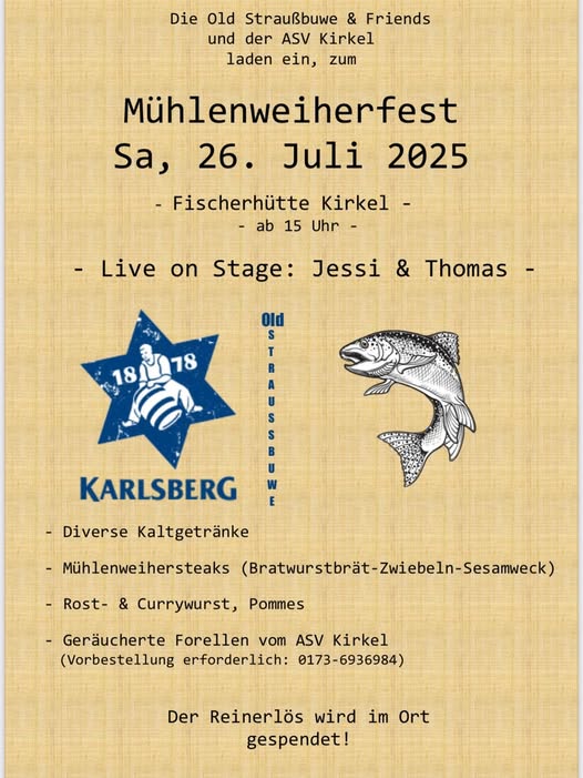 Bild zeigt Plakat zum Mühlenweiherfest
