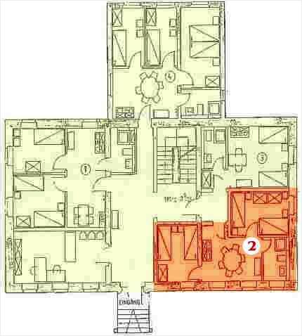 Grundriss Familienlandheim Erdgeschoss Apartment 2