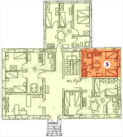 Grundriss Familienlandheim Erdgeschoss Apartment 3